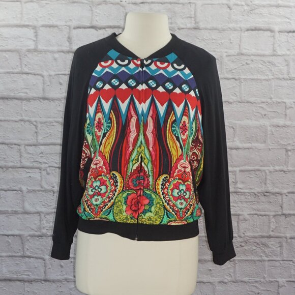 Desigual Adonia Zip Bomber Jacket 38 - Picture 1 of 8